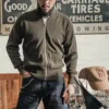 Rugged Bronson WWII USAAF C-2 Flying Sweater Men's Plain Raglan-Sleeve Woolen Cardigan 1