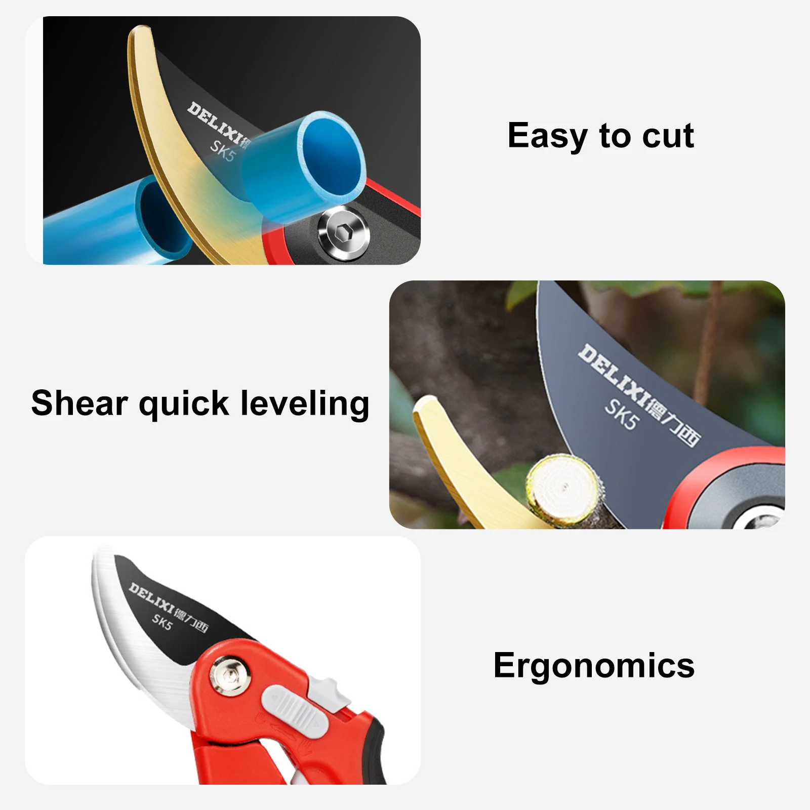 SK5 스틸 원예 과일 나무 가지 치기 가위, 정원 가지 치기 가위 꽃 꽃 가지 치기 가위