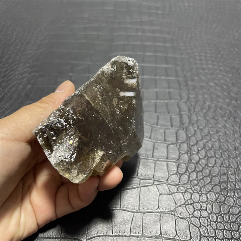350g Natural Stone Golden Quartz Rutilated Free Form Smoky Quartz Crystal Rock Decoration Rough Polished Healing 4