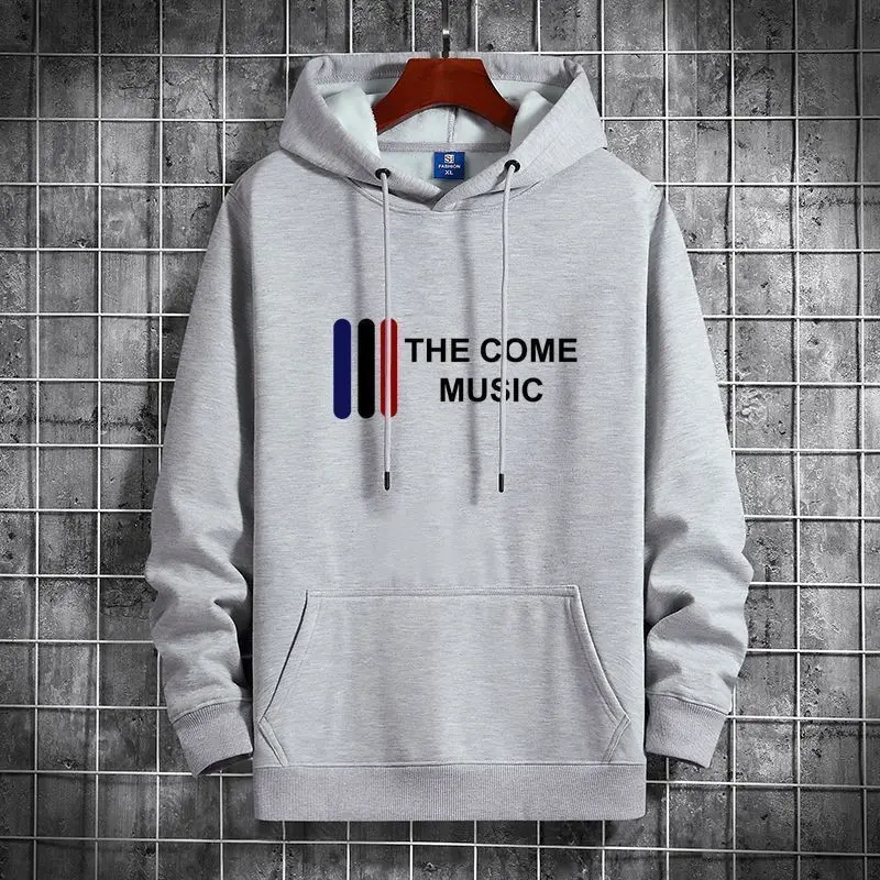 Fashion Hooded Loose Printed Letter Casual Hoodies Men's Clothing 2023 Autumn New Oversized Korean Tops All-match Sweatshirts