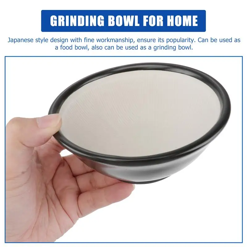 Grinding Bowl Japanese Style Ceramic Grinding Bowl Kitchen Restaurant