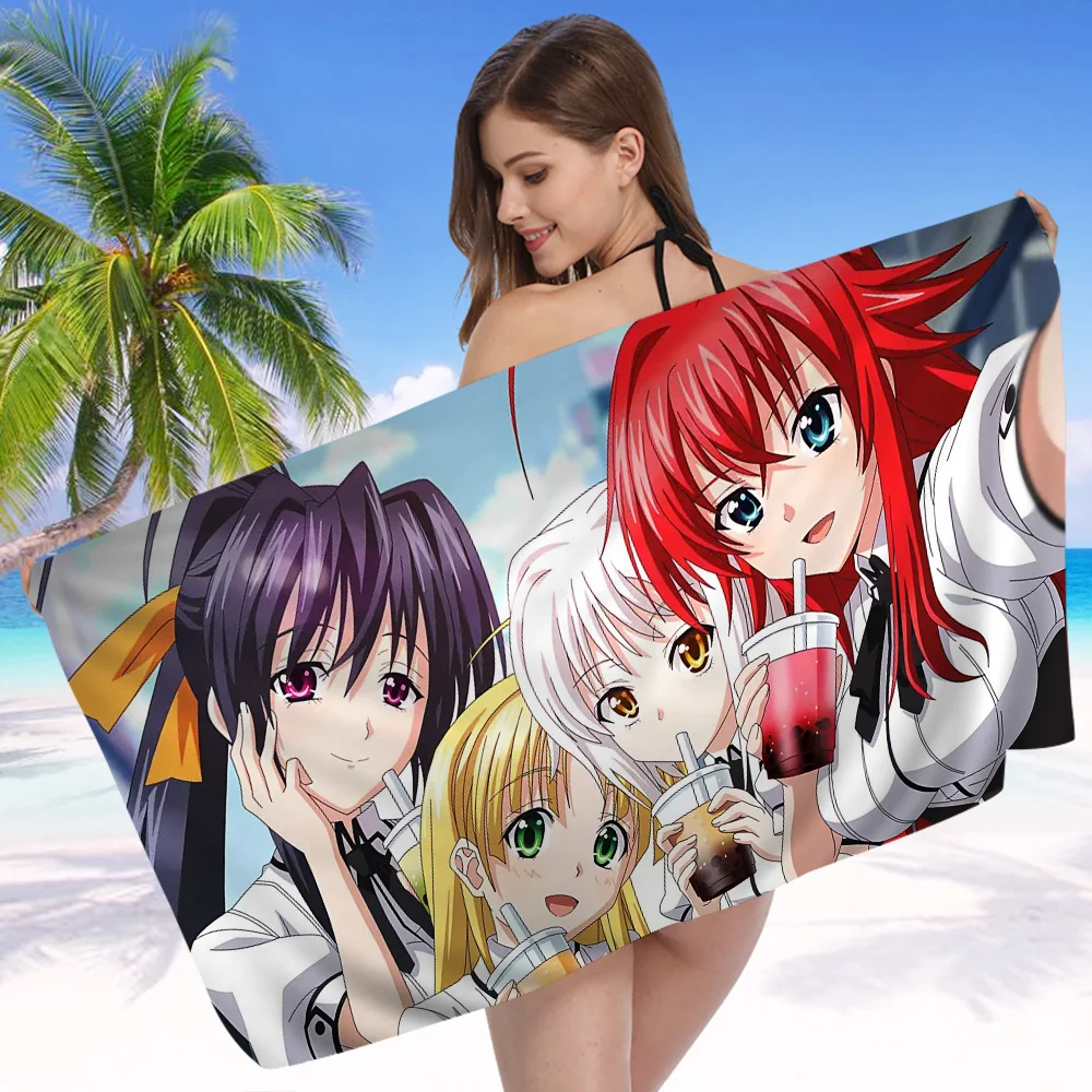 Anime High School DxD Cartoon Beach Towel Cute Kawaii Room Decor Bath Girls Children Hand Towels For Bathroom Shower 5