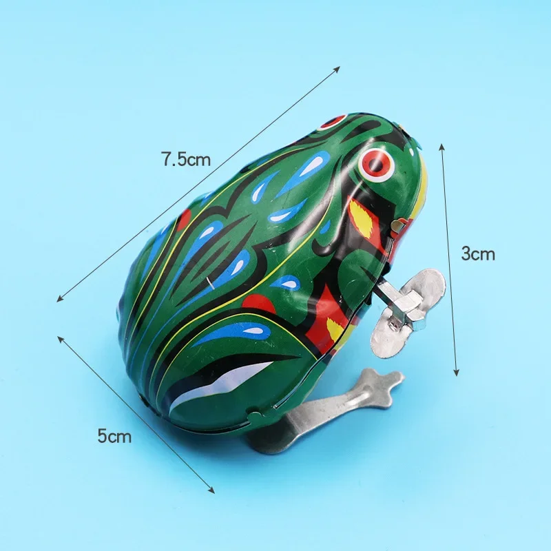 Wind Up Toy Clockwork Toy Chick Classic collection Retro Clockwork Wind up Metal Walking Jumping leapfrog Jump frog robot Mechanical toys baby christmas gift