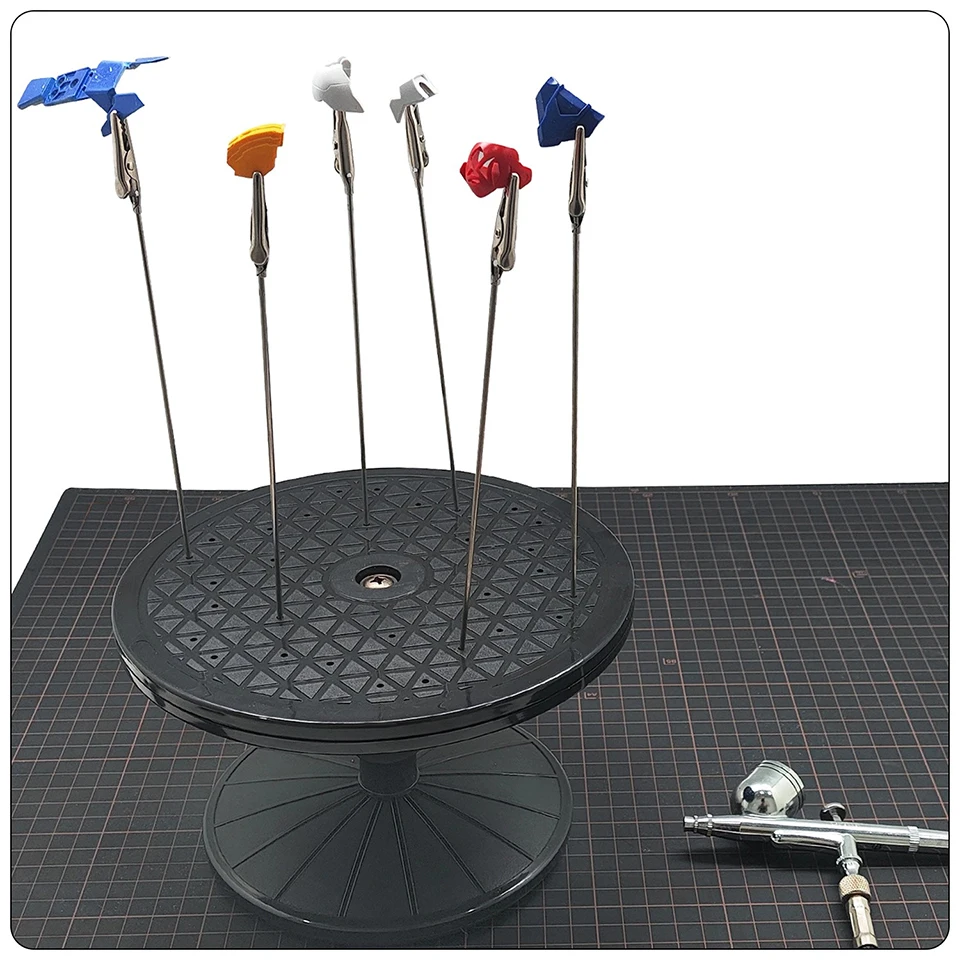 Modellmalerei-Plattenspielerständer mit drehbarer/fester Basis und Krokodilklemmen, für Autoschale/Gunpla/Abbildung, Spritzlackierung, Trocknen MG06 – Detail 5
