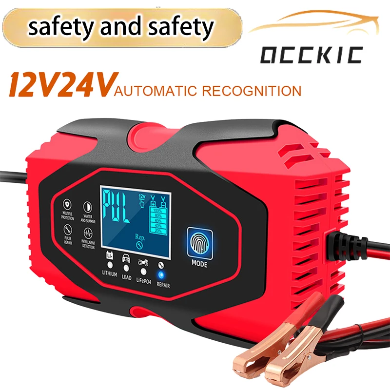 

12V 24V Full Automatic Car Battery Charger Battery Charger Power Puls Repair Chargers Acid Battery Lithium Battery Charger