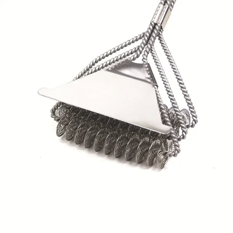 Safe Grill Brush-Bristle Free BBQ Grill Brush-Rust Resistant Stainless Steel Barbecue Cleaner Great Grilling Accessories