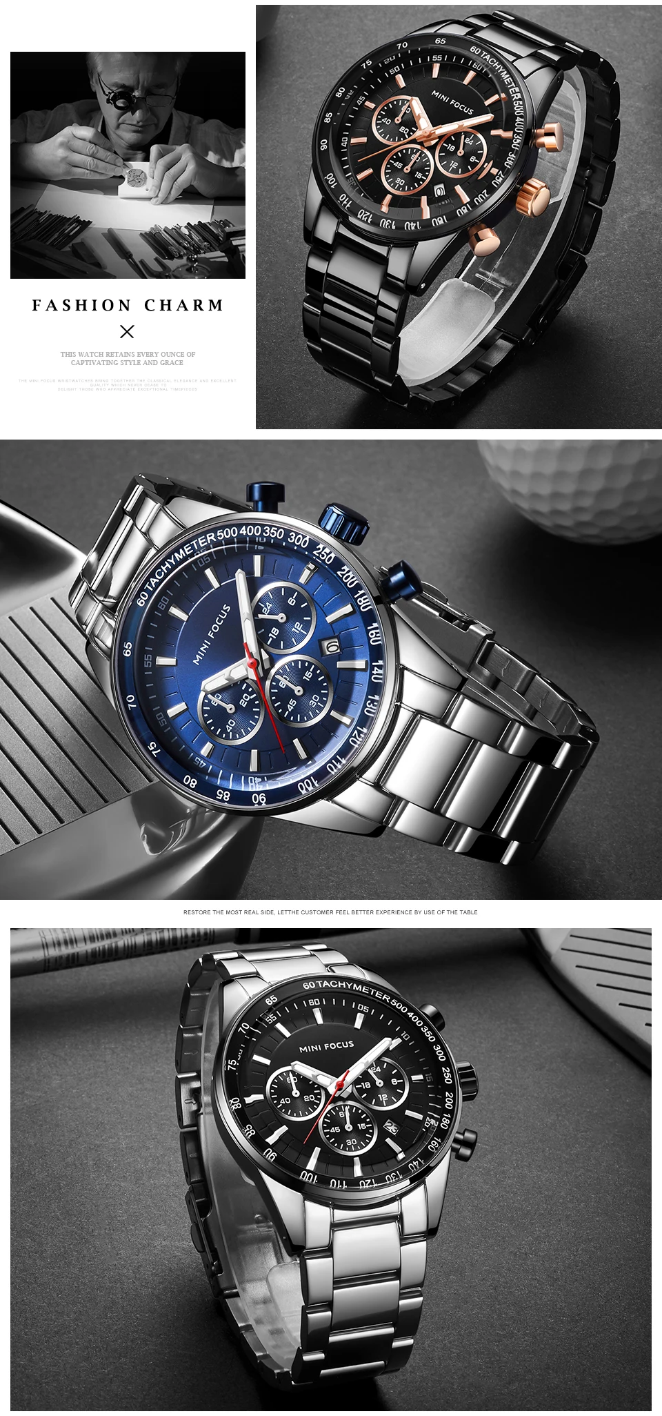 MINI FOCUS Quartz Watch for Men Waterproof_voghion.com