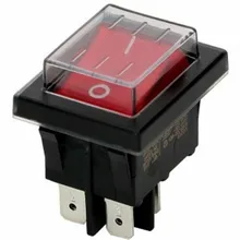 

RED 2 Position 4 Pins Switch POWER PUMP ON OFF Illuminated Rocker Switch KCD4 16A 250V AC / 20A 125V ACFor DIY Home Tool Parts