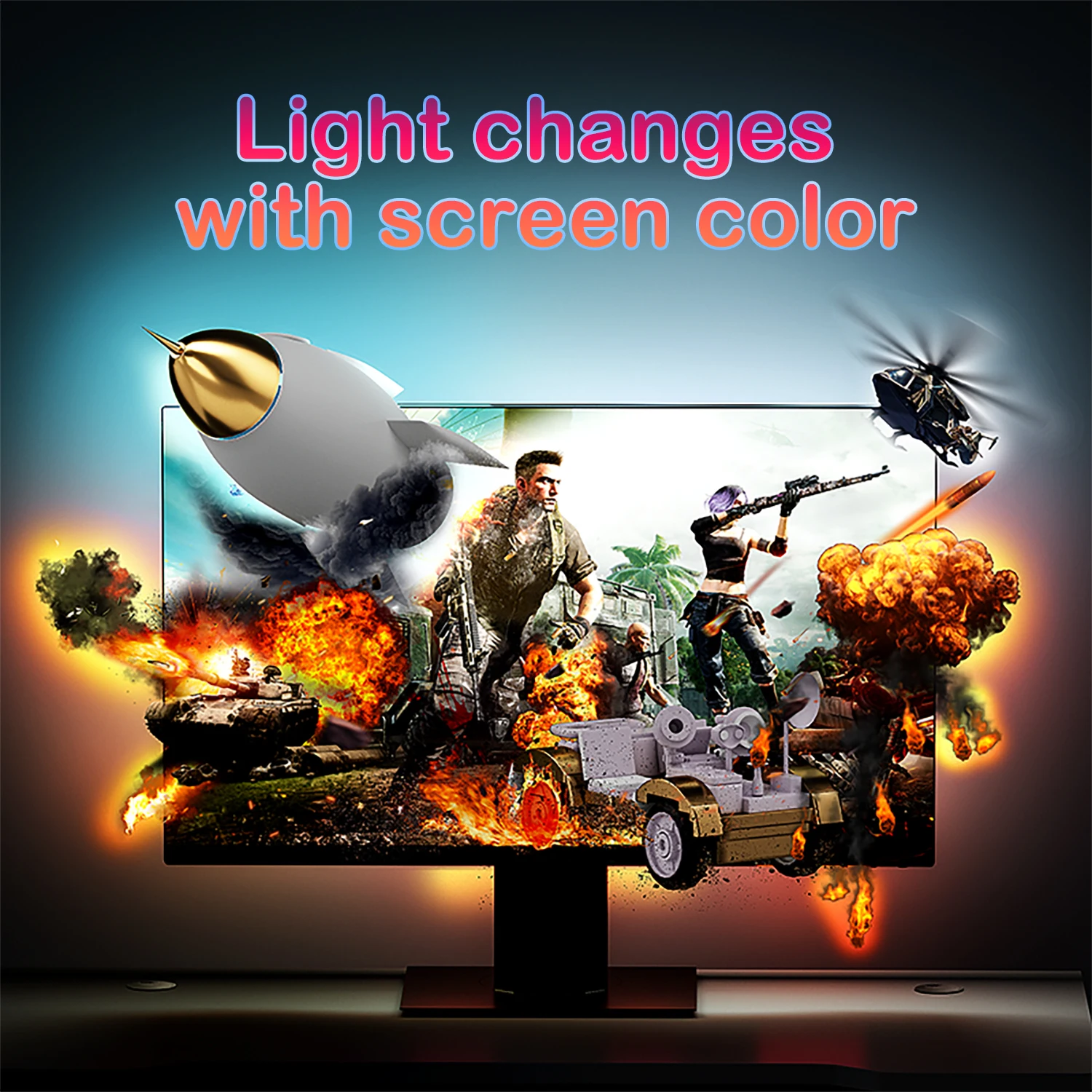 Smart Gaming LED Strip Lights Computer Sync Light Strip Monitor RGB Screen LED Backlight For Gaming Room Atmosphere Decor 3