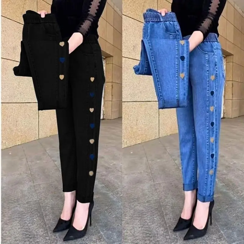 Women's Autumn and Winter New Fashion Elegant High Waist Solid Color Casual Versatile Western Comfortable Youth Commuter Pants