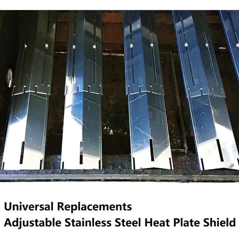 Universal Heat Plates Tent Shield Grill Parts Stainless Steel Adjustable Burner Cover Flame Tamer for Nexgrill Parts Charbroil