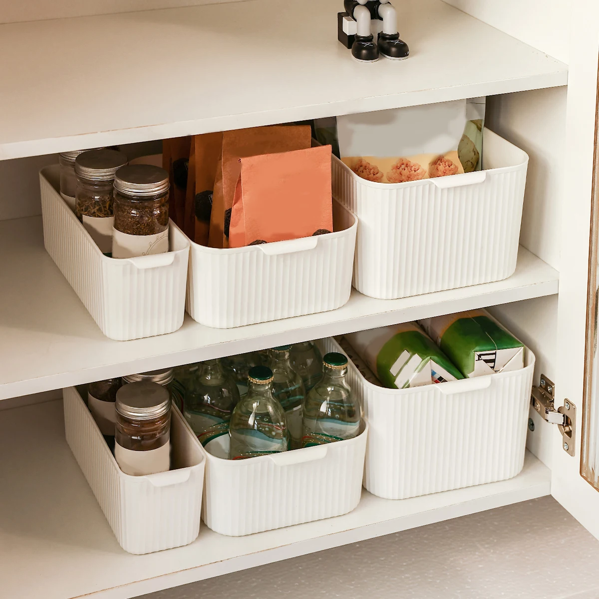 Cabinet Plastic Storage Box Kitchen Organizer Cupboard Desktop Storage Basket Seasoning Bottle Snack Case storage box,kitchen storage box,food storage container,food storage box