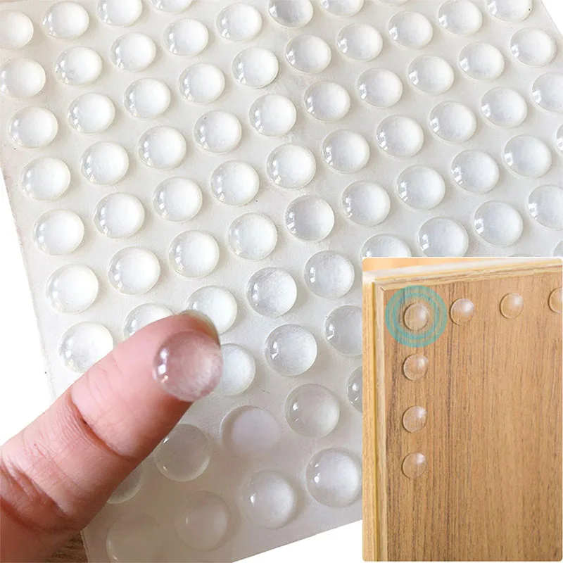 Silicone furniture pads silicone anti slip pads door stickers silicone door stickers 100pcs/64pcs transparent silicone granules door handle sticker self-adhesive anti bump soft silicone cushioning anti slip mat