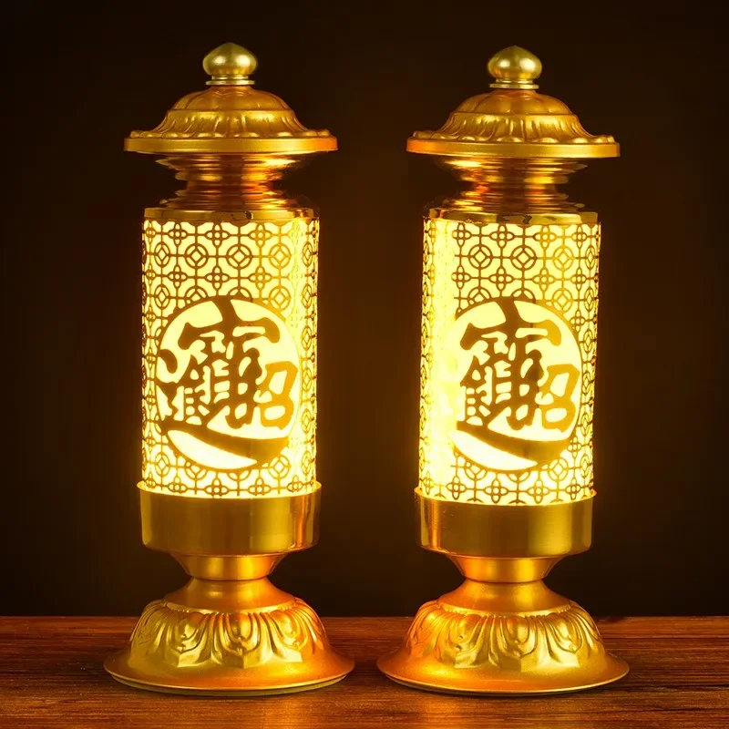 Colorful LED Buddha Lamp, Eternal Light in Front of Buddha, Home Furnishing, Feng Shui, Buddhist Decoration Accessories, Plug In