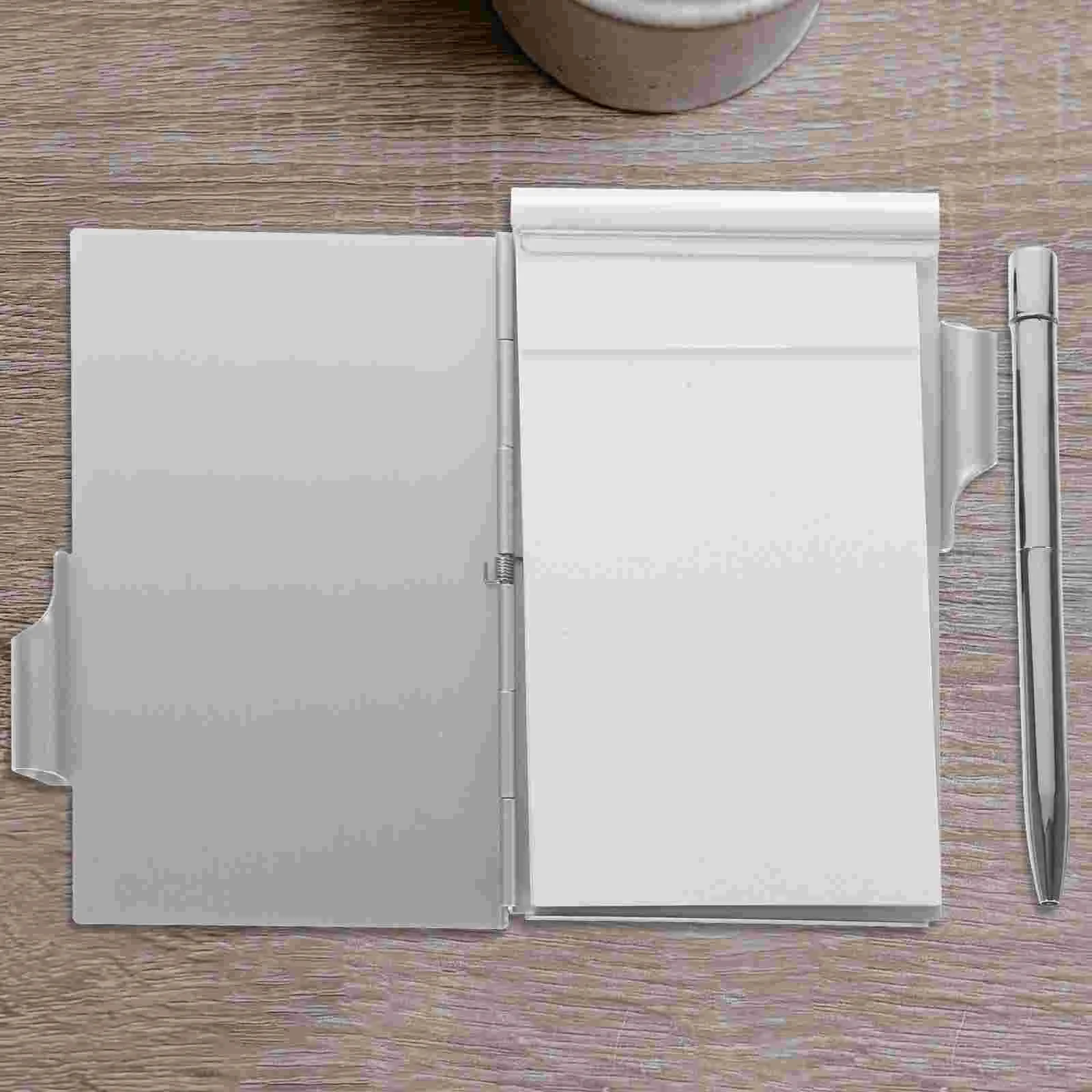 

Metal Small Notebook Mini Notepad Small Pocket Notepad Metal Note Case with Pen Pocket Paper Do List Notebooks Memo Tabs