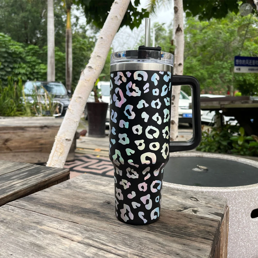 Leopard Skin Premium Vinyl Wrap for Stanley 40 Oz Tumbler 