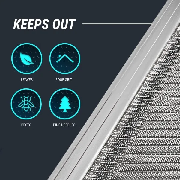 Raptor Gutter Guard &ndash; 48 FT. (Nominal) Contractor Grade Stainless Steel Micro-Mesh Gutter Guard Kit with Screws Included