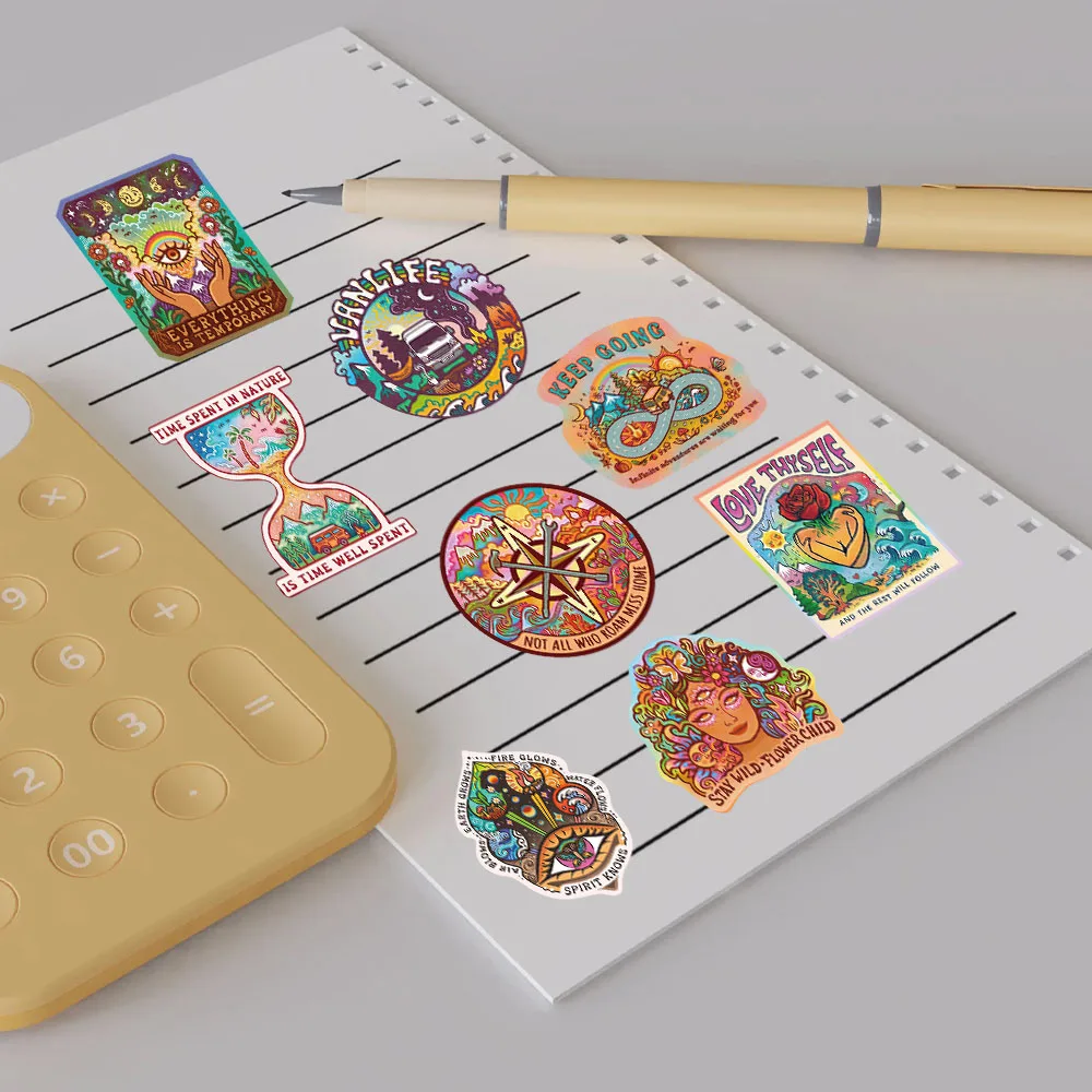 50PCS Fun Camping Cartoon Stickers Graffiti Notebook Waterproof Decal Skateboard DIY Suitcase for Waterproof Sticker Gift 