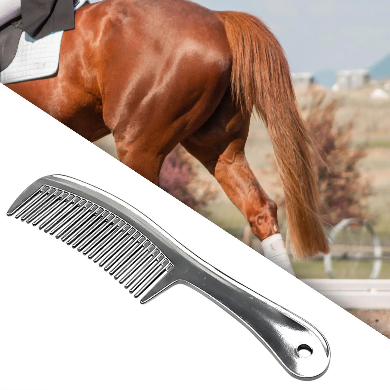 Horse Grooming Comb Removing Tangles and Knots Metal Pulling Comb Curry Comb for 3