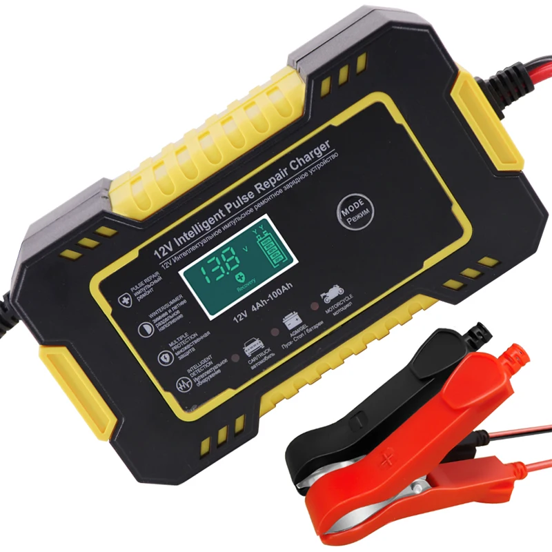 6a 12v Digital Car Battery Charger Fully Automatic Repair Charge For