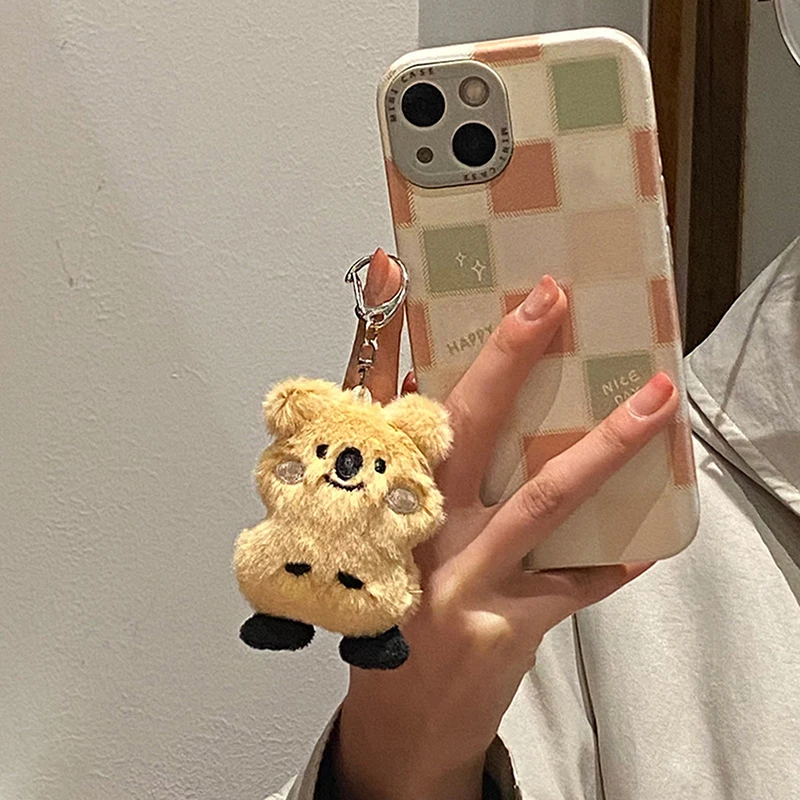 Nuovo Simpatico Peluche Koala Portachiavi Giocattolo Peluche Koala Bambola Giocattoli Imitazione Pelliccia Di Coniglio Soffice Zaino Ciondolo Ragazza 