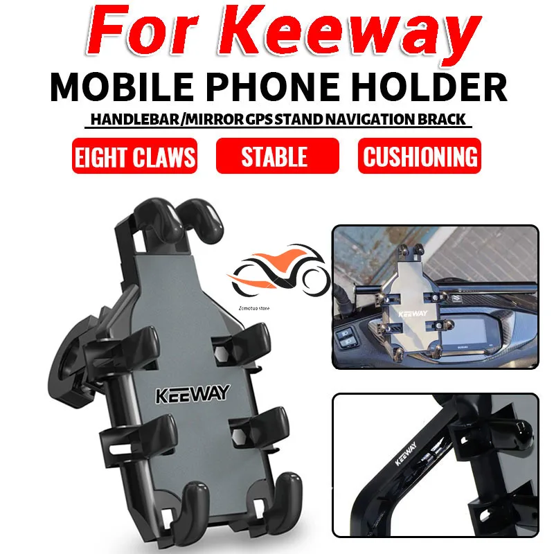 

For Keeway Hurricane 50 Vieste 300 Accessories Motorcycle Handlebar Mobile Phone Holder GPS Stand Bracket