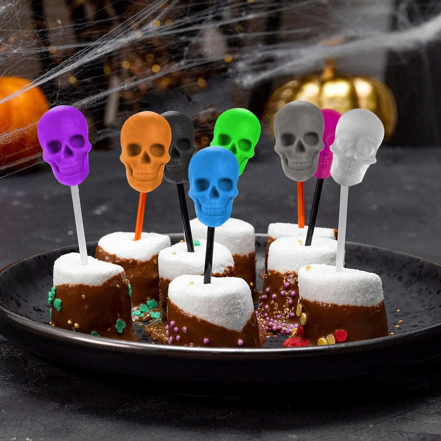 New Halloween Silicone Molds Chocolate Candy DIY Baking Epoxy Chocolate Cake  Mold Pumpkin Skull Holiday Themed Decorative Die - AliExpress