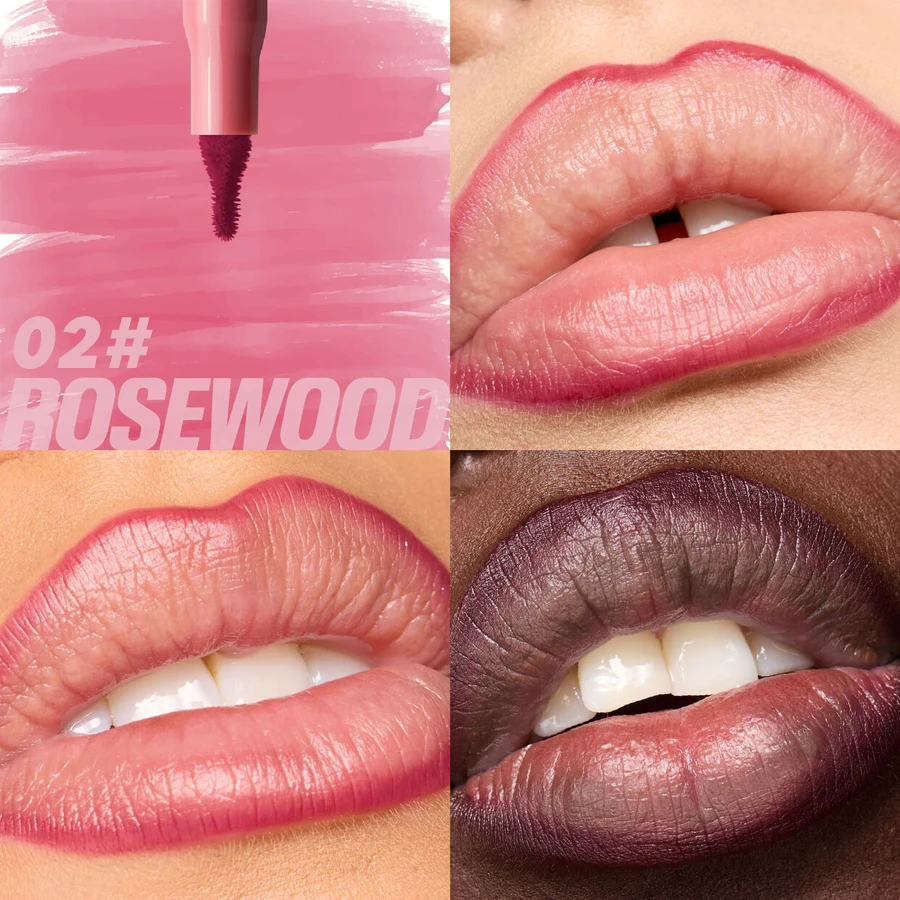 Wasserfester Matter Lipliner Stift Langhaftender Roter Lippenstift_voghion.com