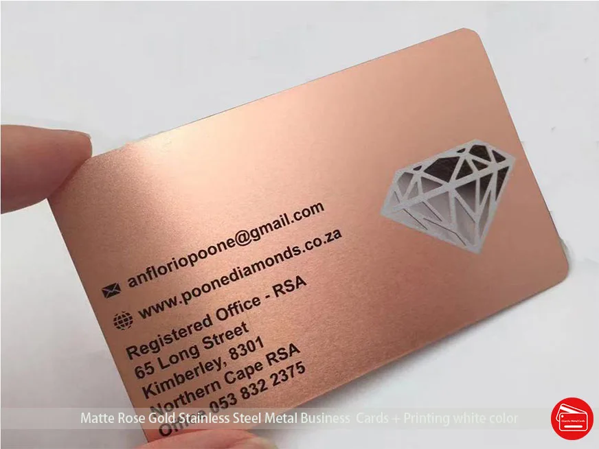 Рисунок 6 - Розовые золотые металлические визитные