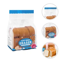 

12PCS Cartoon Erasers Toast Bread Erasers Bread Shaped Eraser for Students