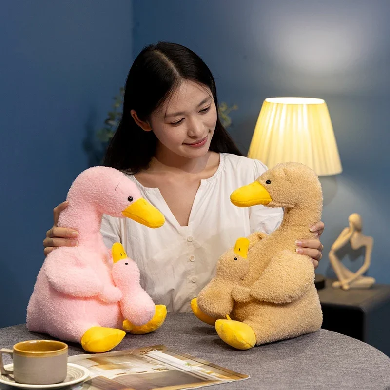 Mother Child Duck Plush Toy Adorable Duck Doll Plush Toy Set Mother Son Stuffed Pillow Kawaii Parent-child Toy Funny for Duck