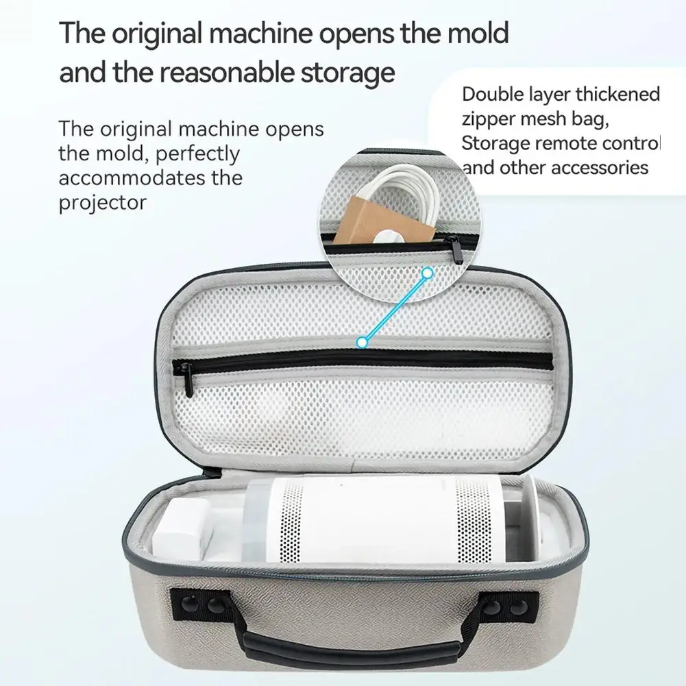 Hard EVA Carrying Case for Samsung The Freestyle Zipper Protector Carrying Bag Protect Box Waterproof Projectors Accessories Bag projector storage case projector case projector protective case projector accessory