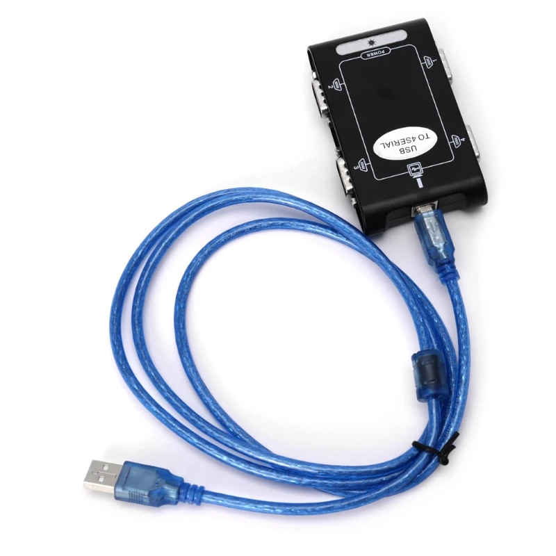 USB 2.0 to 4-Port RS232 Serial Adapter Hub