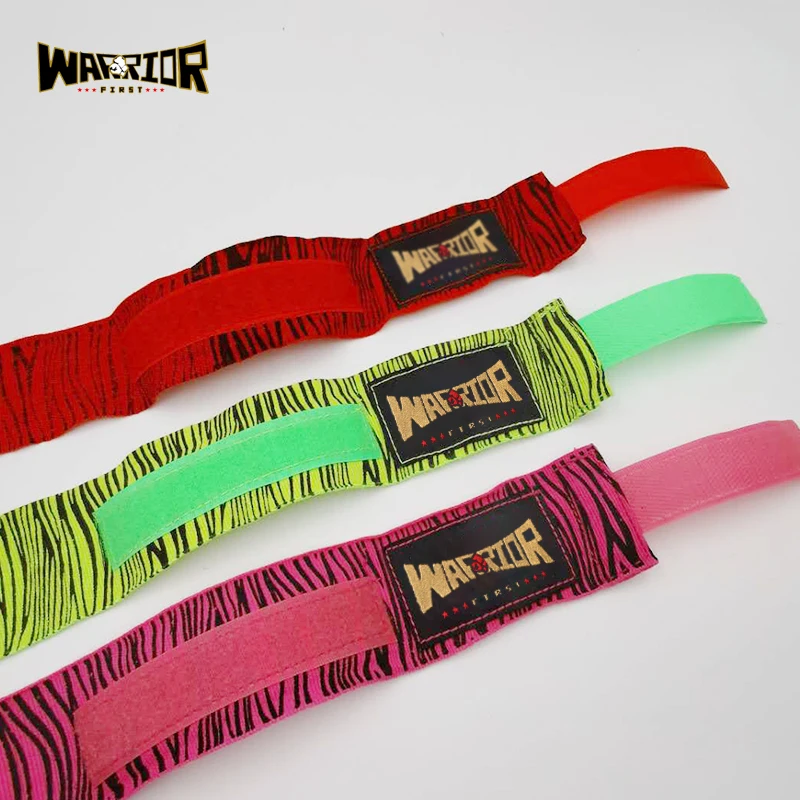 Zebra Print Boxing Bandage Wrist Hand Wraps Combat Protect Boxing Sport Kickboxing Muay Thai Handwraps guanti da allenamento 3M/5M