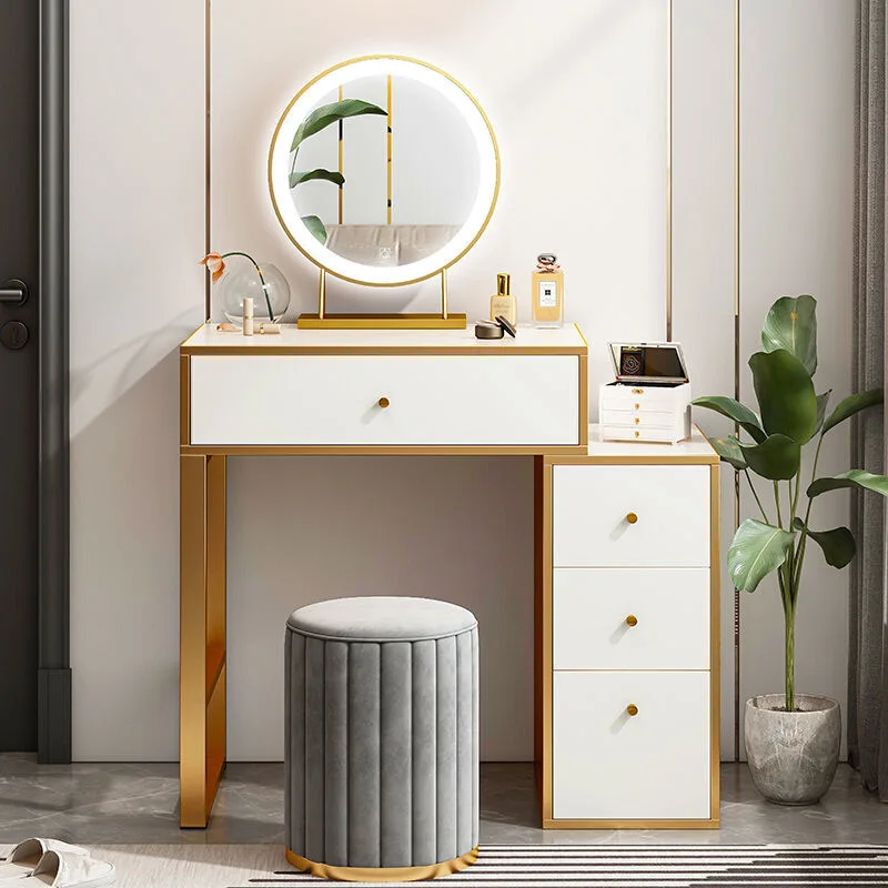 

Dressing table storage cabinet integrated internet celebrity light luxury Instagram style dressing table bedroom