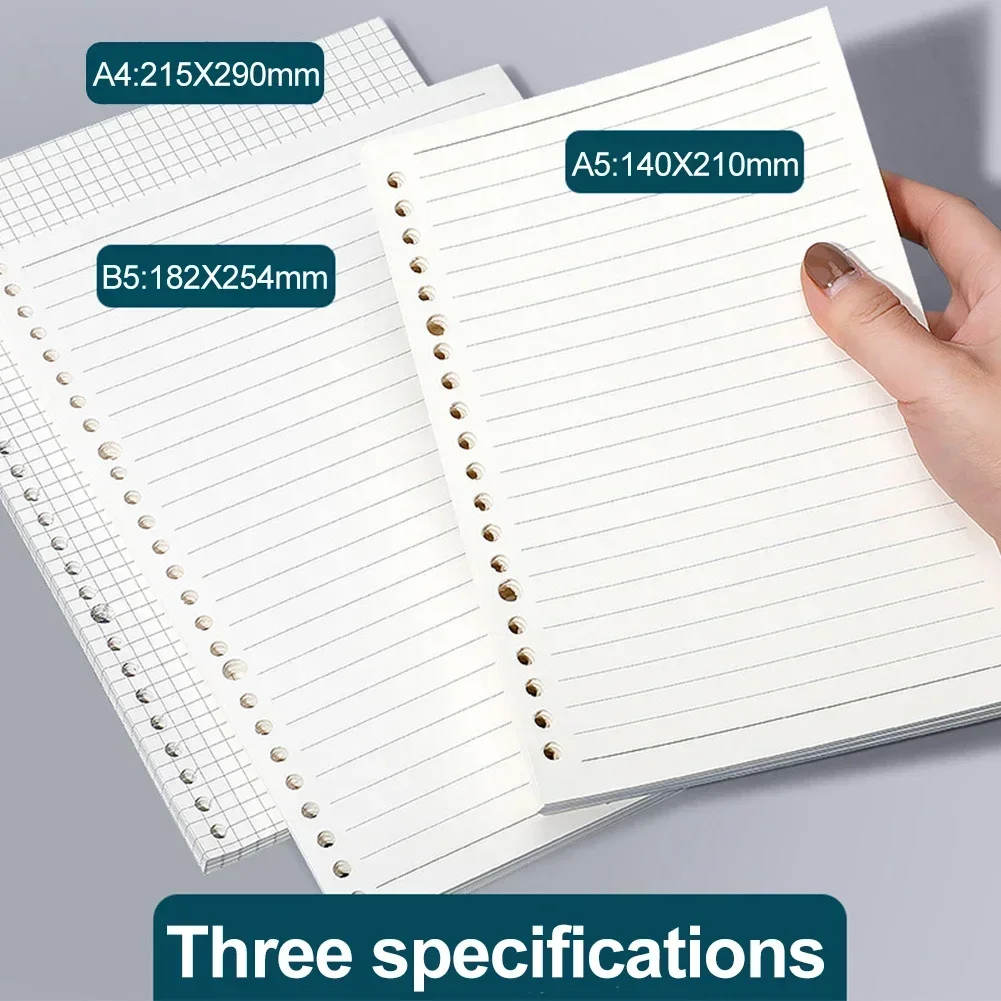 60 Sheets A4 A5 B5 Refill Spiral Binder Inner Page Notebook Loose Leaf Weekly Monthly To Do Line Grid Inside Paper Stationery notebook refill paper refill binder