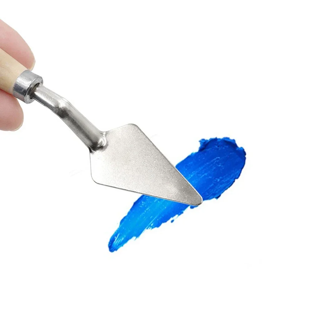 Portable Steel Wood Palette Oil Mix Painter Paint Tool Pigment Texture Artist Scraper Cutter Spatula plastic paint palette