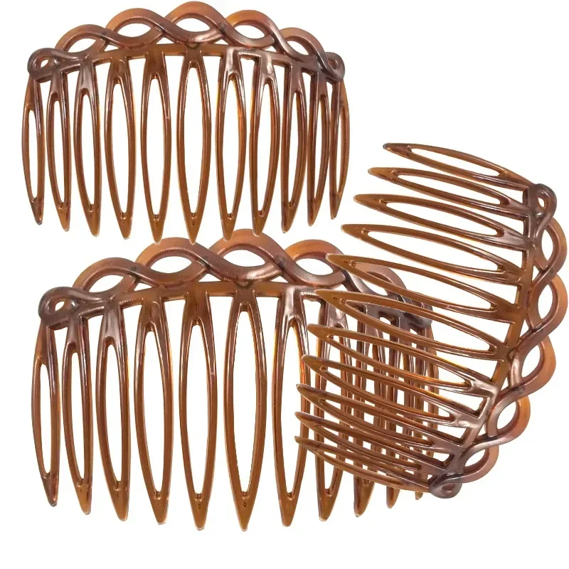 4 Colors French Hair Comb Straight Clips Claw for Women Vintage Weaving Hairpins for Bridal Wedding Hair Accesssories Barrettes