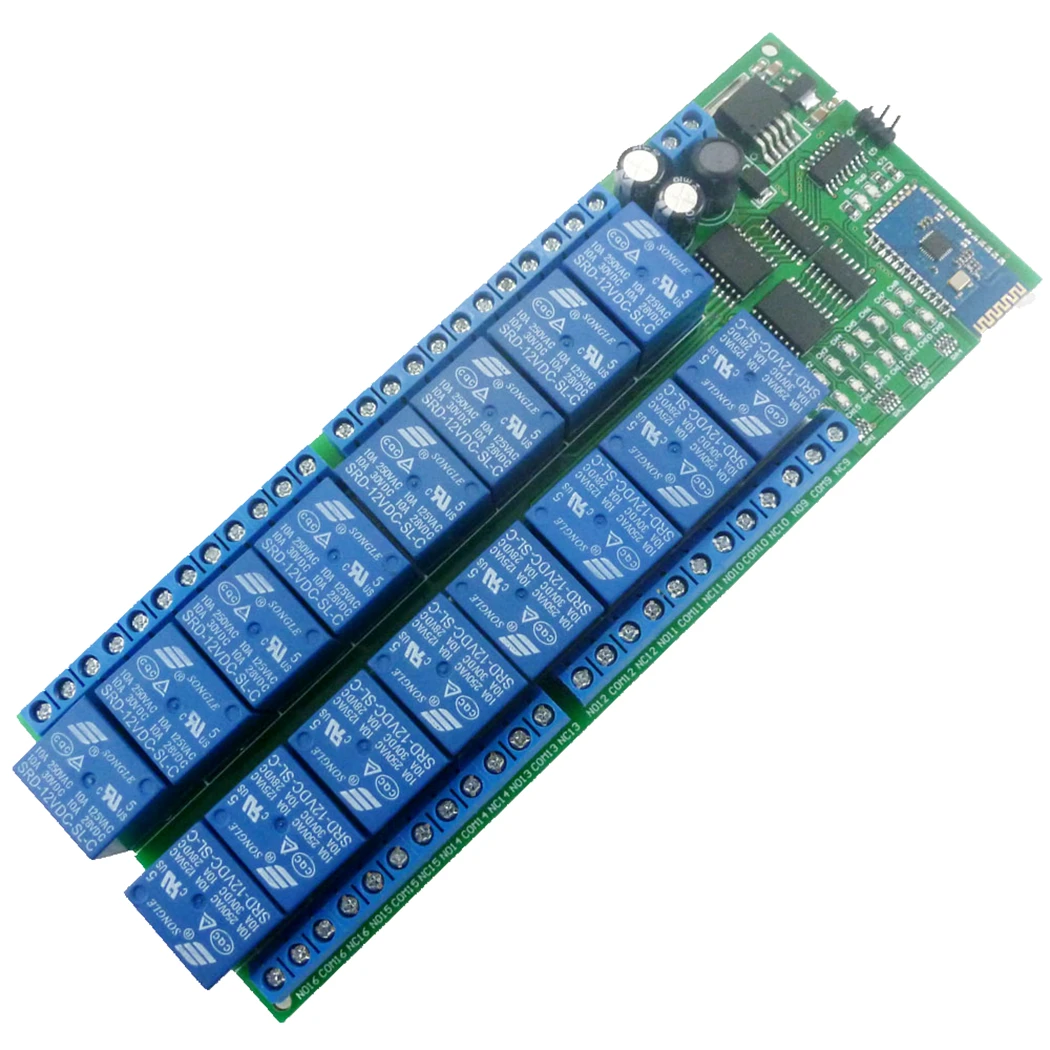 DC-12V-16-Ch-Android-Phone-Bluetooth-compatible-Control-Relay-Module-2 ...