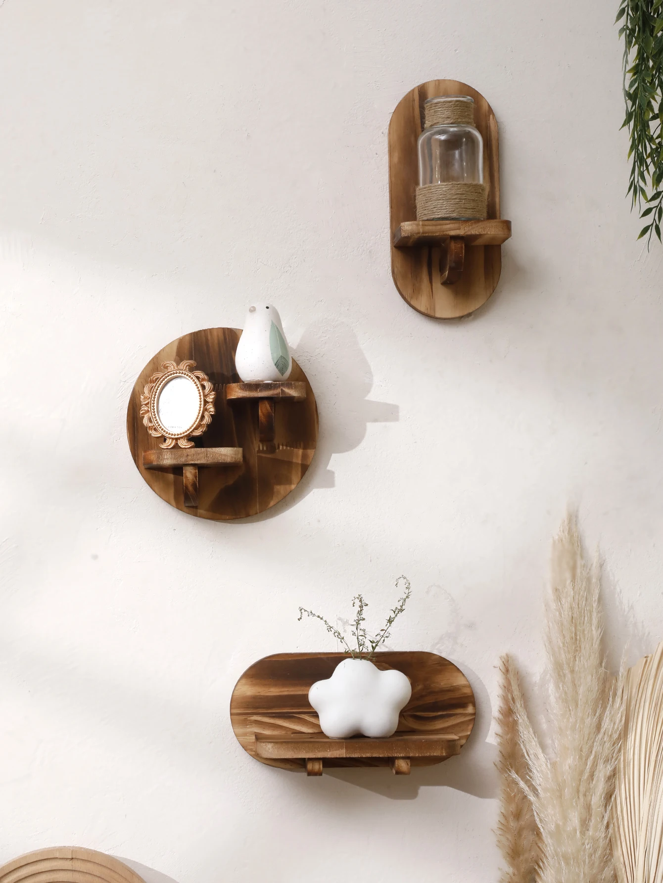 Oval Holzregal 9