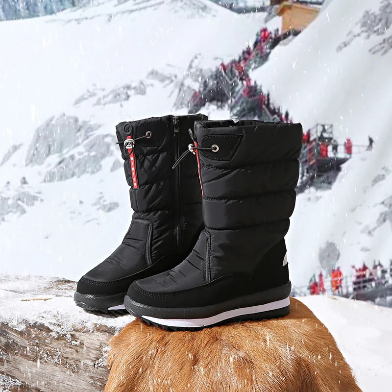 Autumn and Winter Cold-Proof Snow Boots for Men and Women, New Style, Fleece-Lined, Thickened, Non-Slip Cotton Shoes, Waterproof - 2