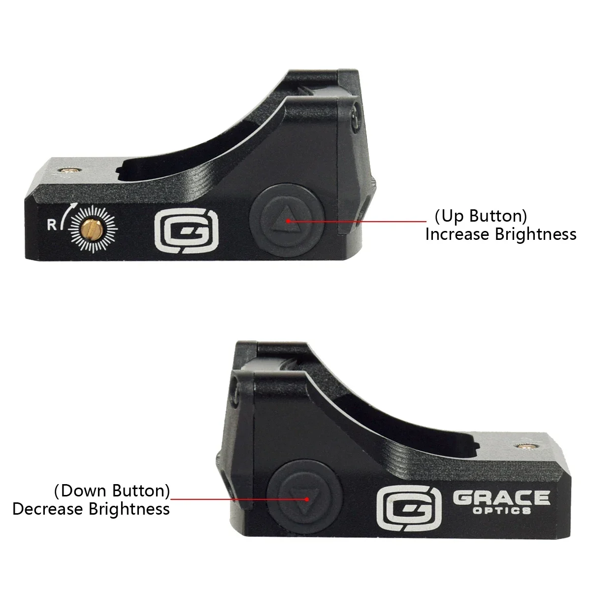 Tactical Grace Optics M1 Red Dot Sight Reflex Scope For Pistol Glock 17 19 With 1913 Mount Hunting Riflescope