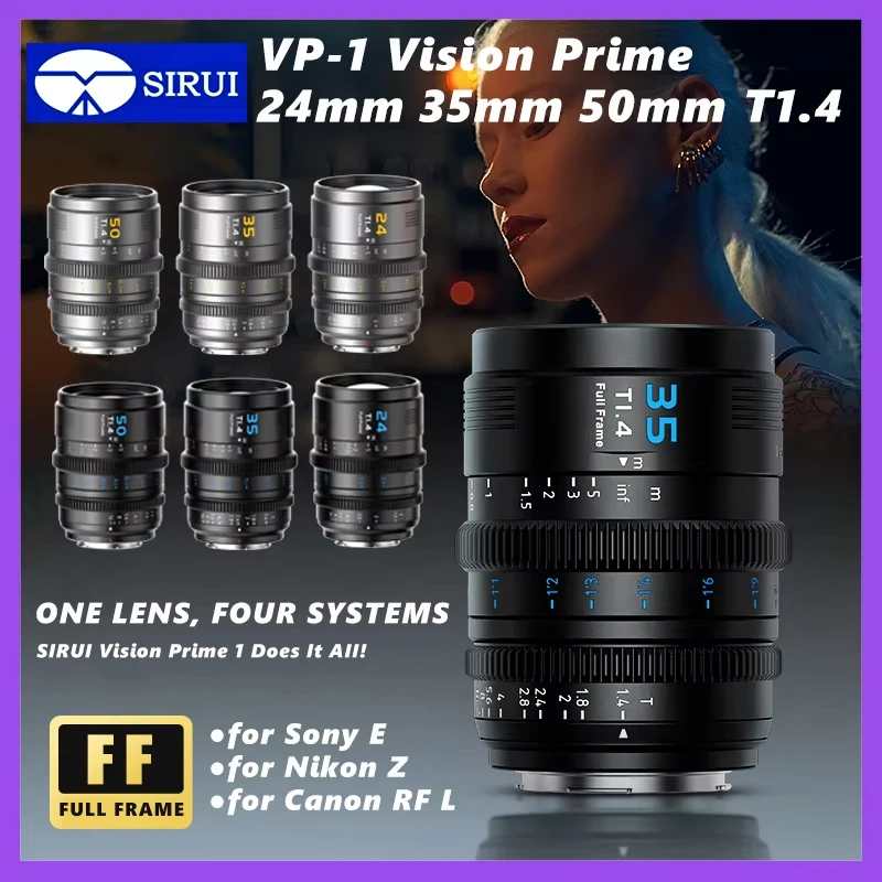SIRUI VP-1 Vision Prime 1 T1.4 フルフレームシネレンズ 24mm、35mm