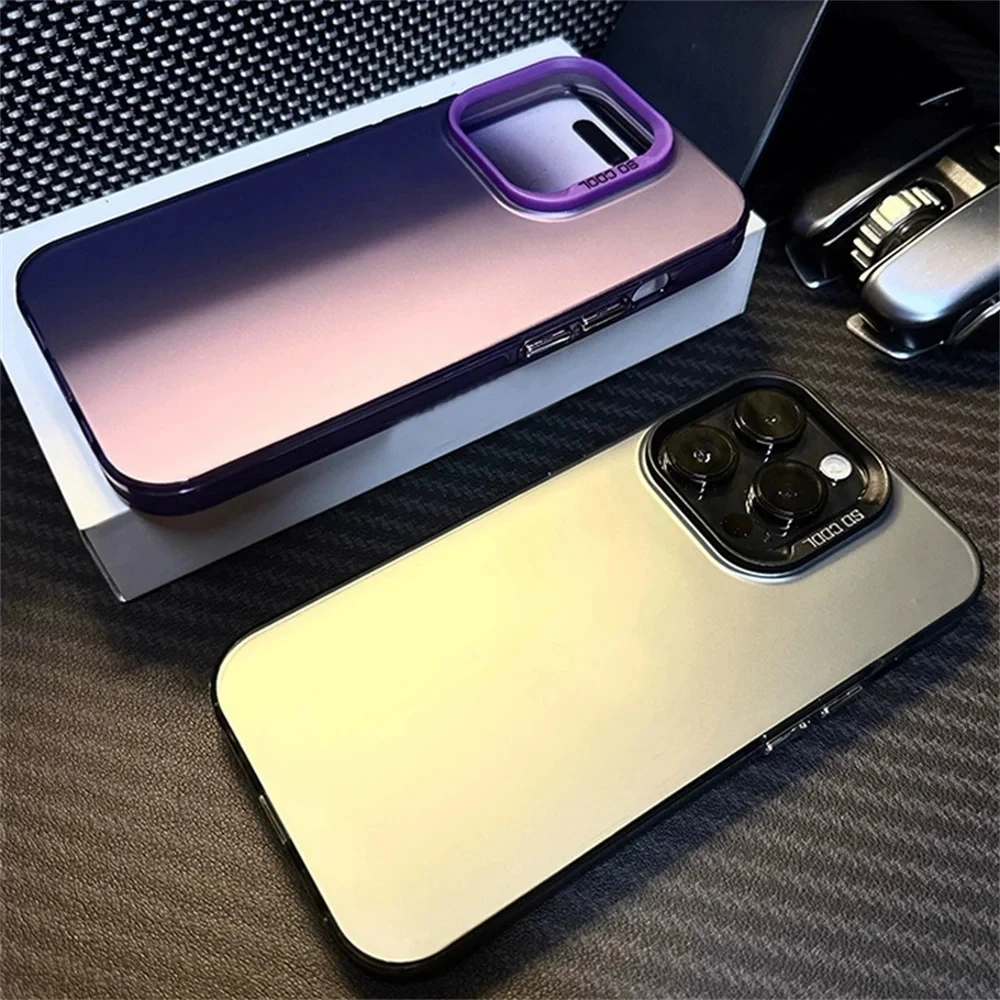 Luxury Matte Anti-Drop Armor Phone Case with Lens Protection