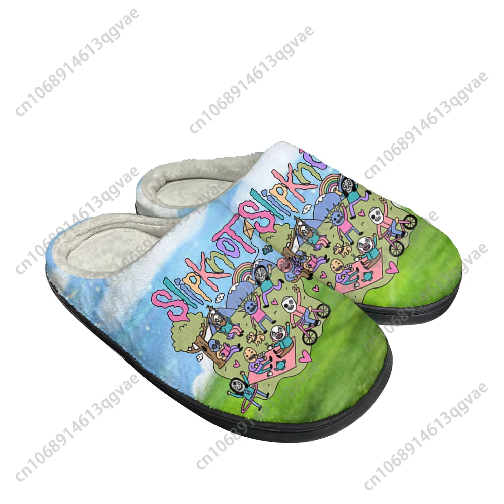 Slipknots Heavy Mental Band Home Cotton Custom Slippers Mens Womens Plush Bedroom Casual Keep Warm Shoes Cute Thermal Slipper