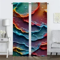 Kitchen Curtains for Bedroom Happy Dopamine Shades Curtains Child Room Living Room Curtain Halloween Decoration Partition Camera 2