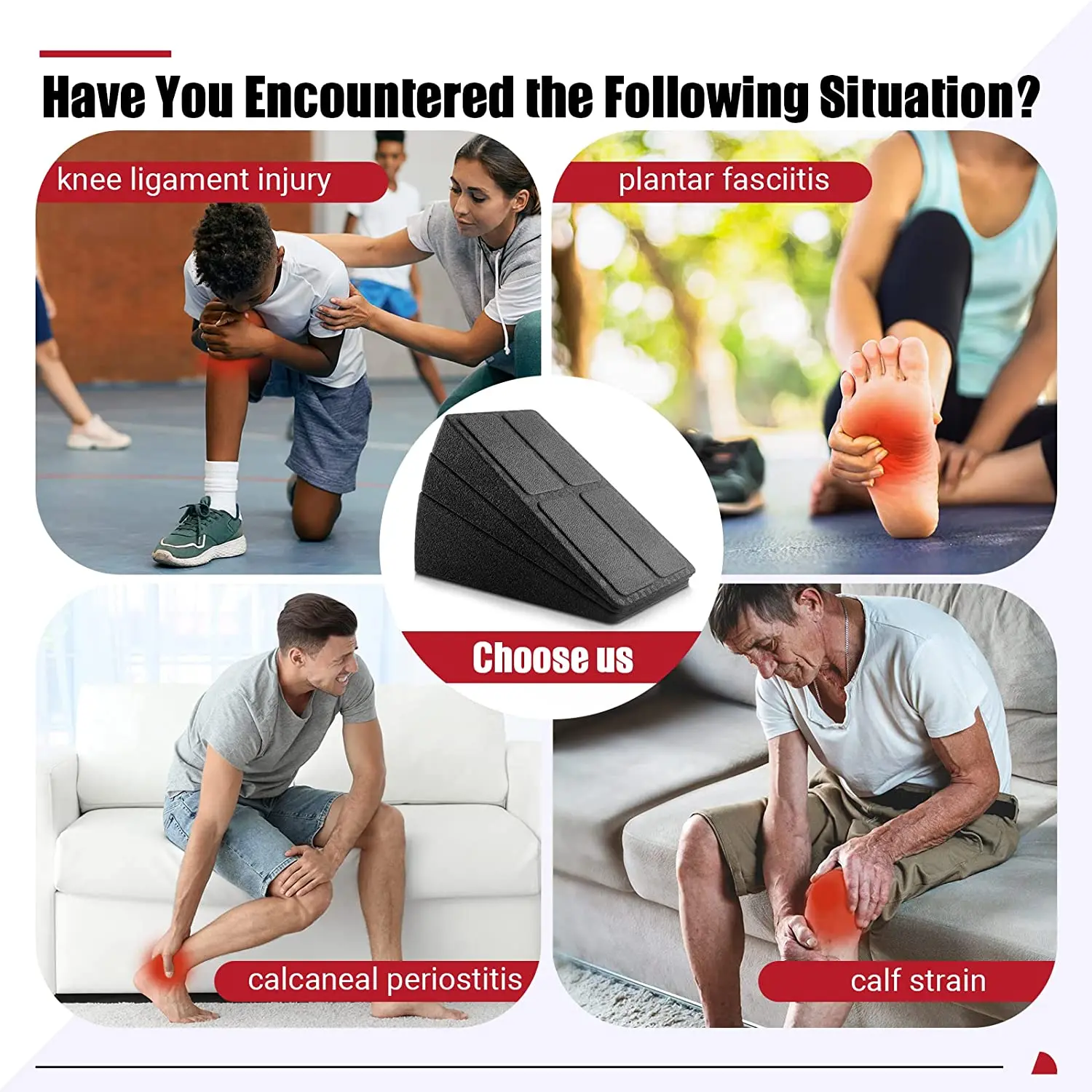 Squat Wedge Block Adjustable Non-Slip Squat Ramp Deadlift Wedge Calf Stretcher Slant Board Strength for Squat and Deadlift 2