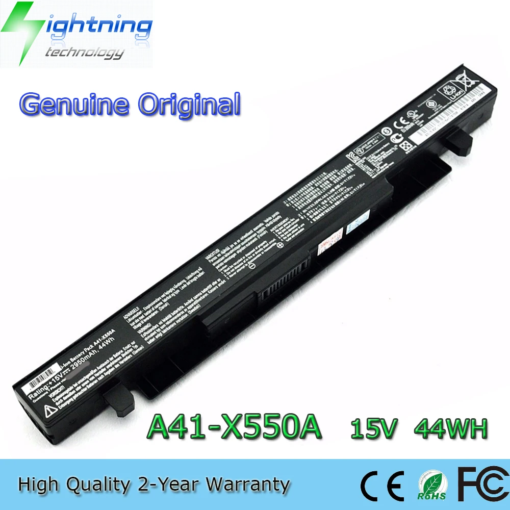 New Genuine Original A41X550A 15V 44Wh Laptop Battery for Asus X550C