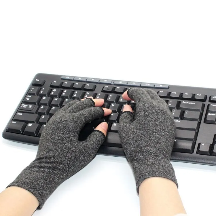 2 Pairs Arthritis Gloves Fingerless Compression Gloves Women Men for RSI,Carpal Tunnel, Rheumatoid, Tendonitis 4