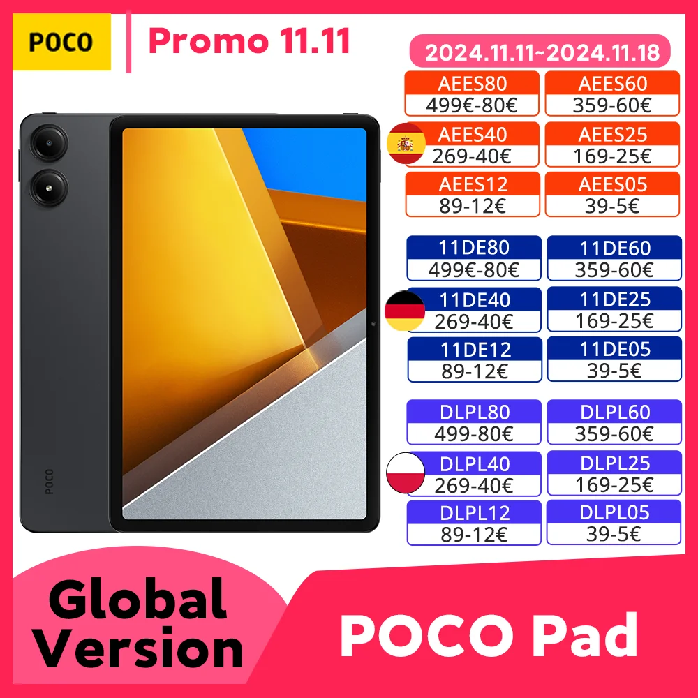 Tablet POCO PAD z EU za $197.05 / ~810zł